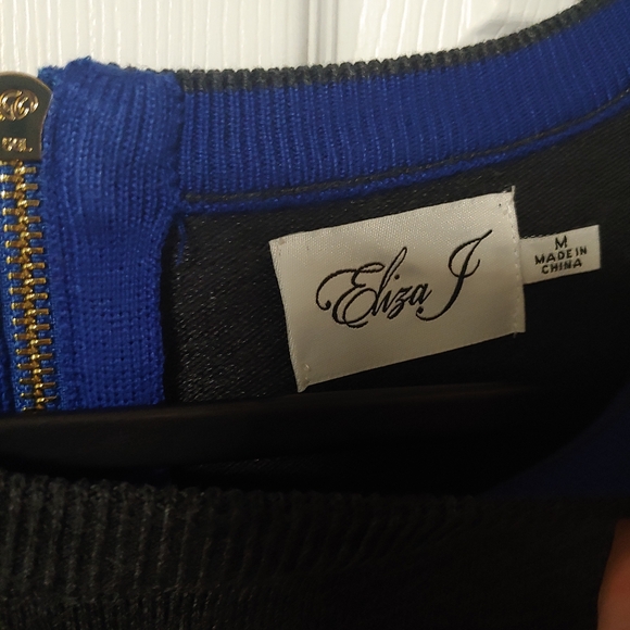 Eliza J Colour Blocked Sweater Dress - Picture 2 of 7